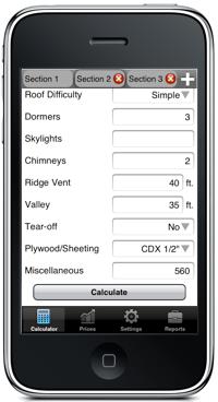 image of Roofing Calculator v2 - Multiple Roof Sections, Dormers, Valley, MISC costs